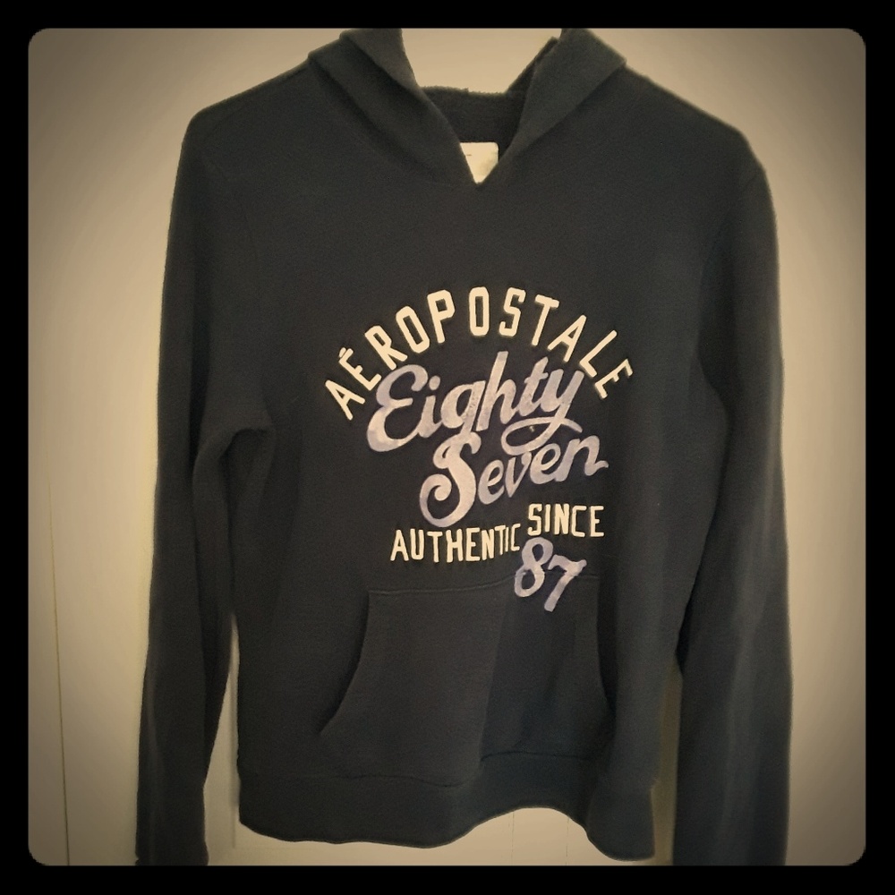Aeropostale 87 Navy Blue hoodie sweatshirt